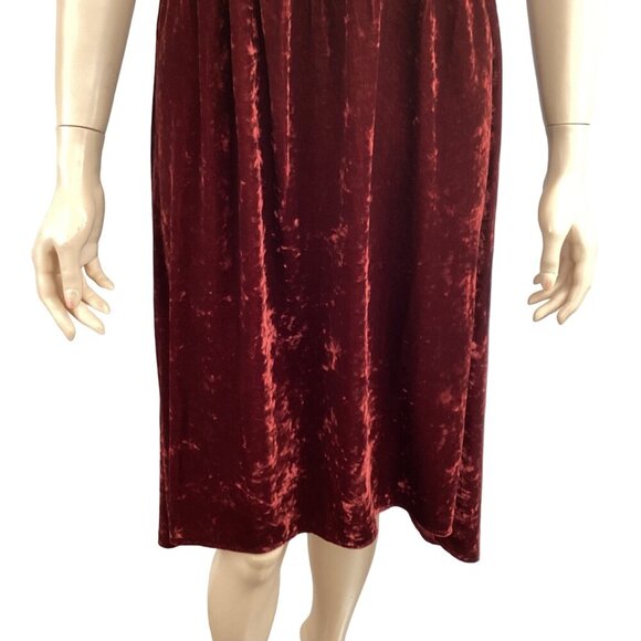 Cabi Size XS Red Velvet Dress V-Neck Short Sleeve Cocktail Party Xsmall‎ Stretch - Picture 8 of 8